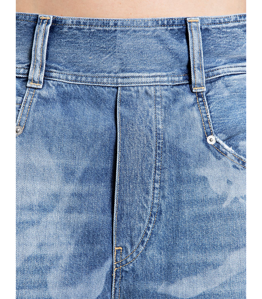 フラワープリントワークワイドデニム 詳細画像 ブルー 5